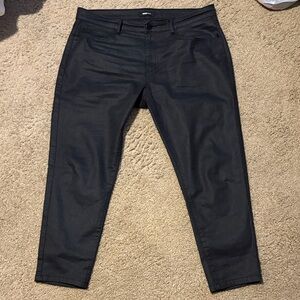 Fashion Nova Men's Dark Black Relaxed Jeans